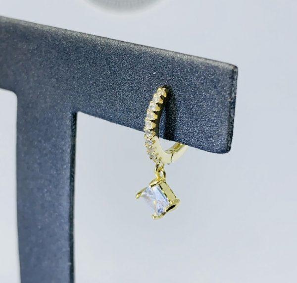Diamond Square Earring - Image 2