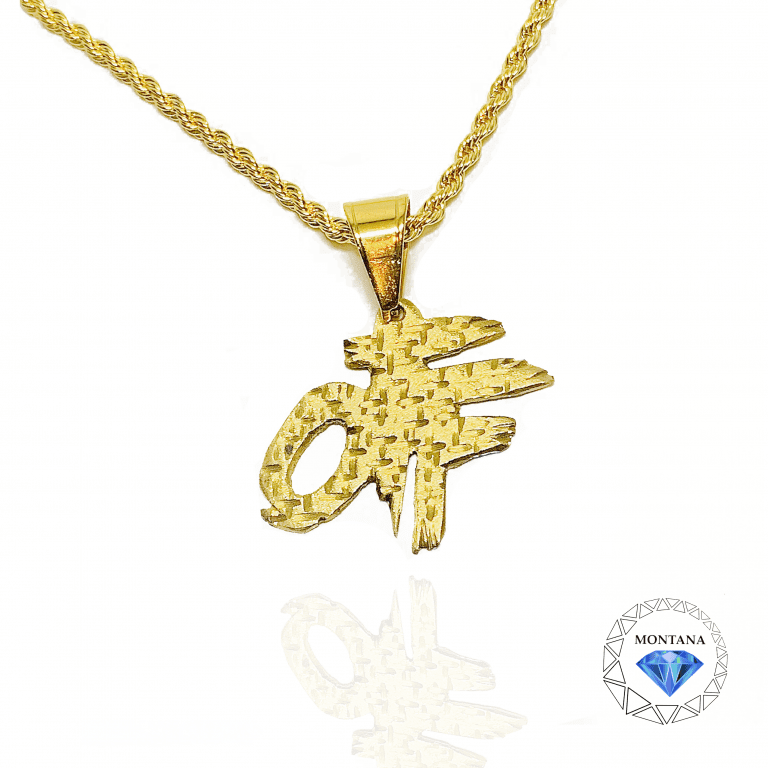 OTF pendant + Rope Chain ~ Goldplated