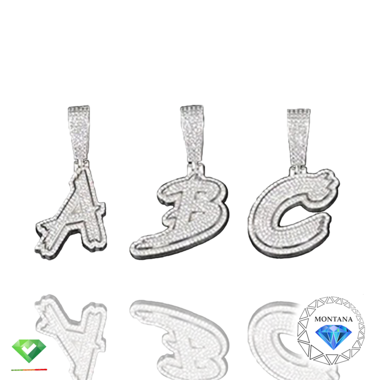 VVS Letter Pendant in Silver & Gold